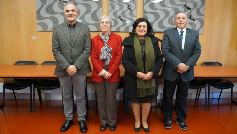 Professor Mário Vale, professora Teresa Barata-Salgueiro, professora Maria Lucinda Fonseca e professor José Manuel Simões